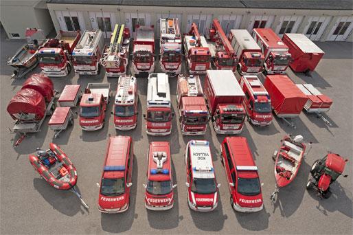 Fuhrpark - Equipment Flotte der Hauptfeuerwache Villach